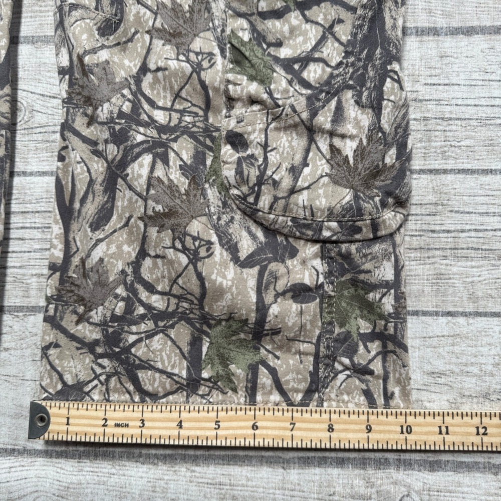 Y2K Cargo Pants Women's Small Gray Camo Tree Print Relaxed Fit Hunting Outdoor - Picture 5 of 7